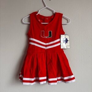Miami Hurricanes solid cheer infant bodysuit size 0-3 months
